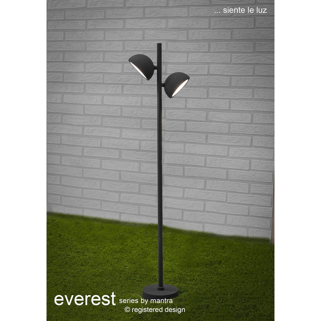 M6743 Everest Outdoor Tall Post 2 Light Anthracite