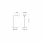 M7510 Eyes 38.5cm Table Lamp 6W LED Sand Black