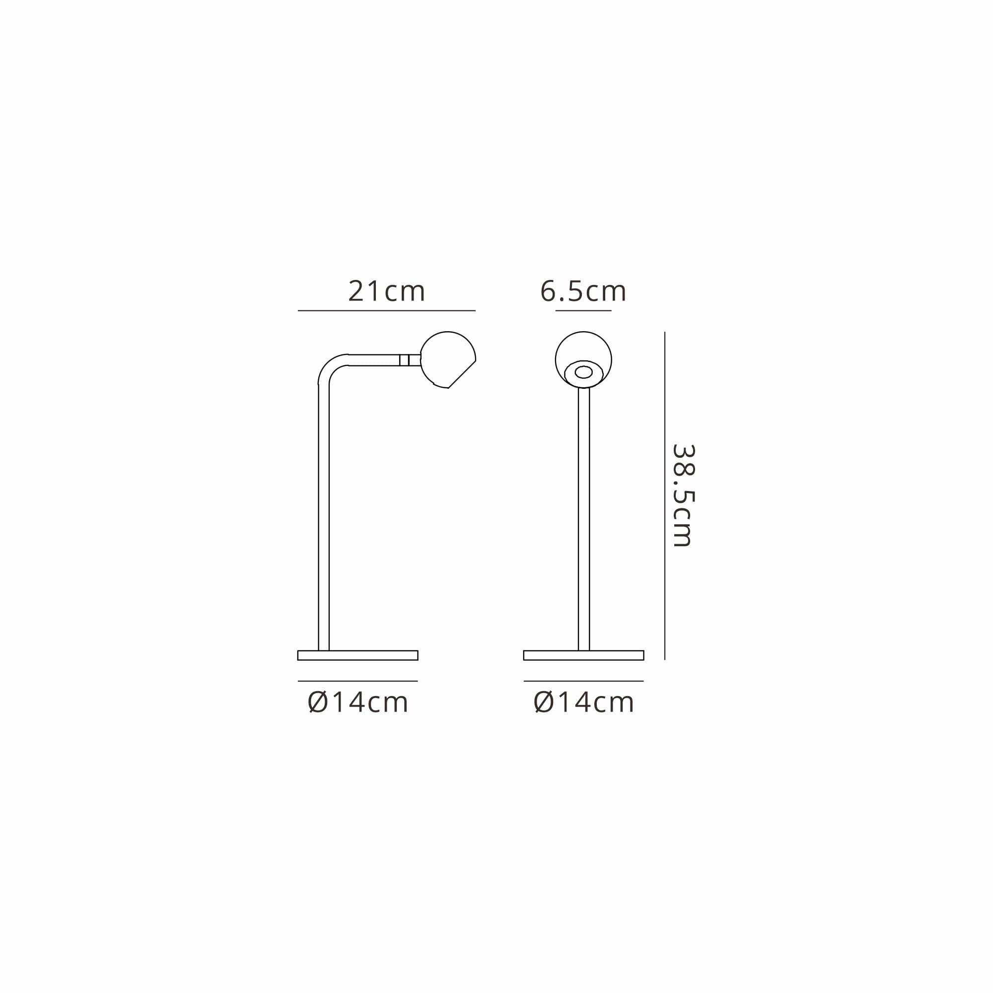 M7510 Eyes 38.5cm Table Lamp 6W LED Sand Black