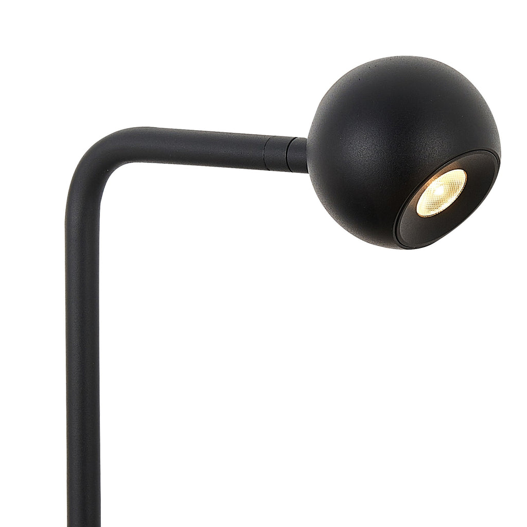 M7510 Eyes 38.5cm Table Lamp 6W LED Sand Black