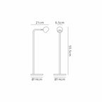 M7511 Eyes 55.5cm Table Lamp 6W LED Sand Black