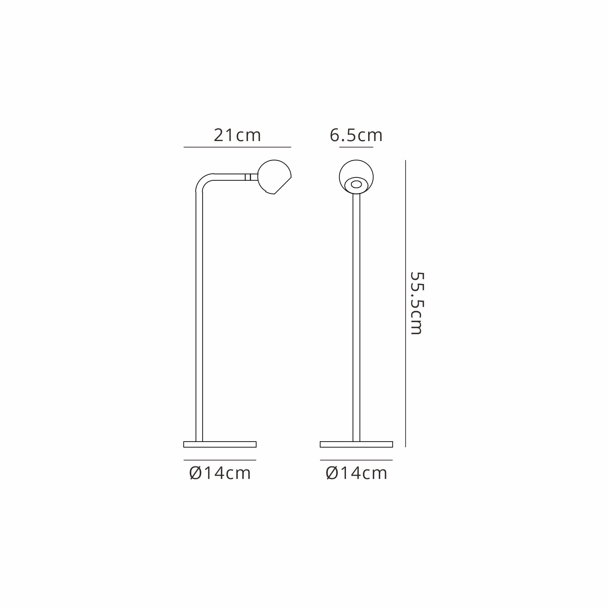 M7511 Eyes 55.5cm Table Lamp 6W LED Sand Black