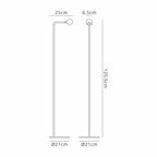 M7512 Eyes 125.5cm Floor Lamp 6W LED Sand Black