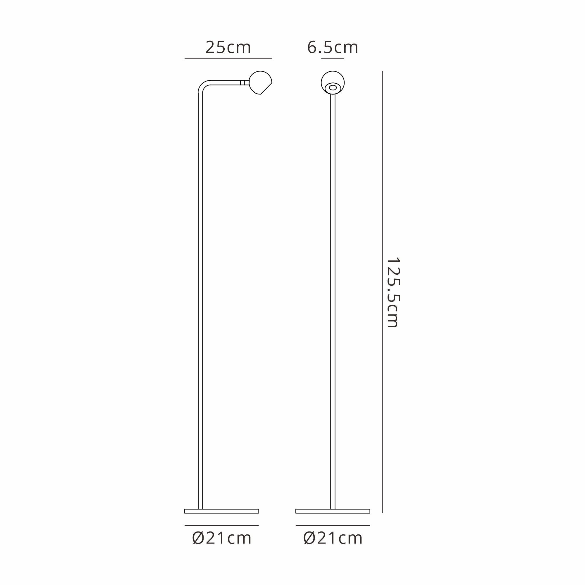 M7512 Eyes 125.5cm Floor Lamp 6W LED Sand Black