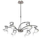 M0079 Dali Telescopic Pendant Convertible To Semi Flush 6 Light G9 Polished Chrome