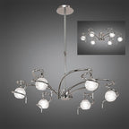 M0079 Dali Telescopic Pendant Convertible To Semi Flush 6 Light G9 Polished Chrome (S)