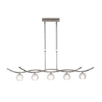 M0081 Dali Telescopic Pendant Line 5 Light G9 Polished Chrome