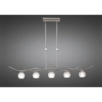 M0081 Dali Telescopic Pendant Line 5 Light G9 Polished Chrome