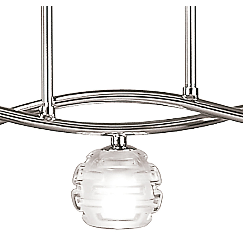 M0081 Dali Telescopic Pendant Line 5 Light G9 Polished Chrome
