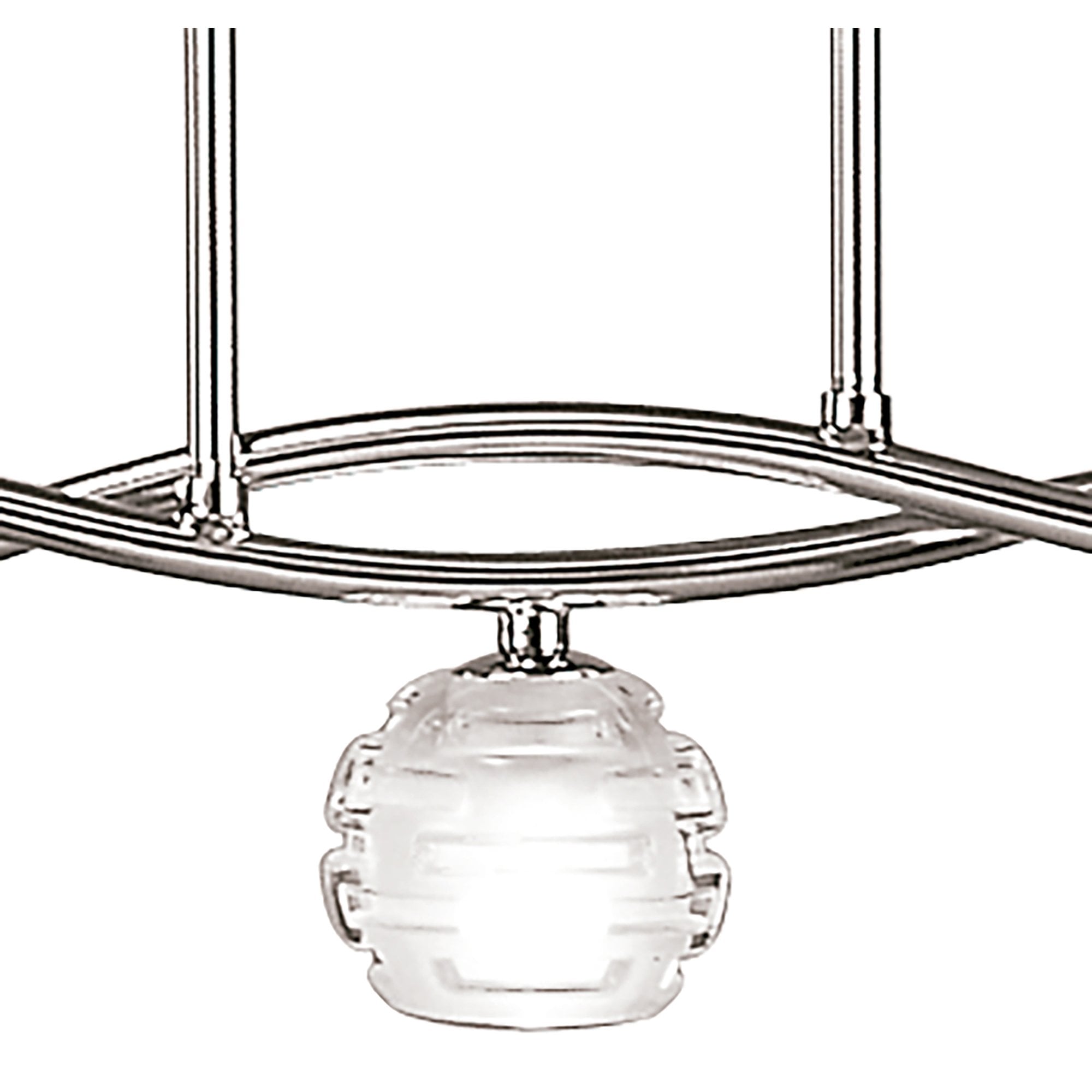 M0081 Dali Telescopic Pendant Line 5 Light G9 Polished Chrome