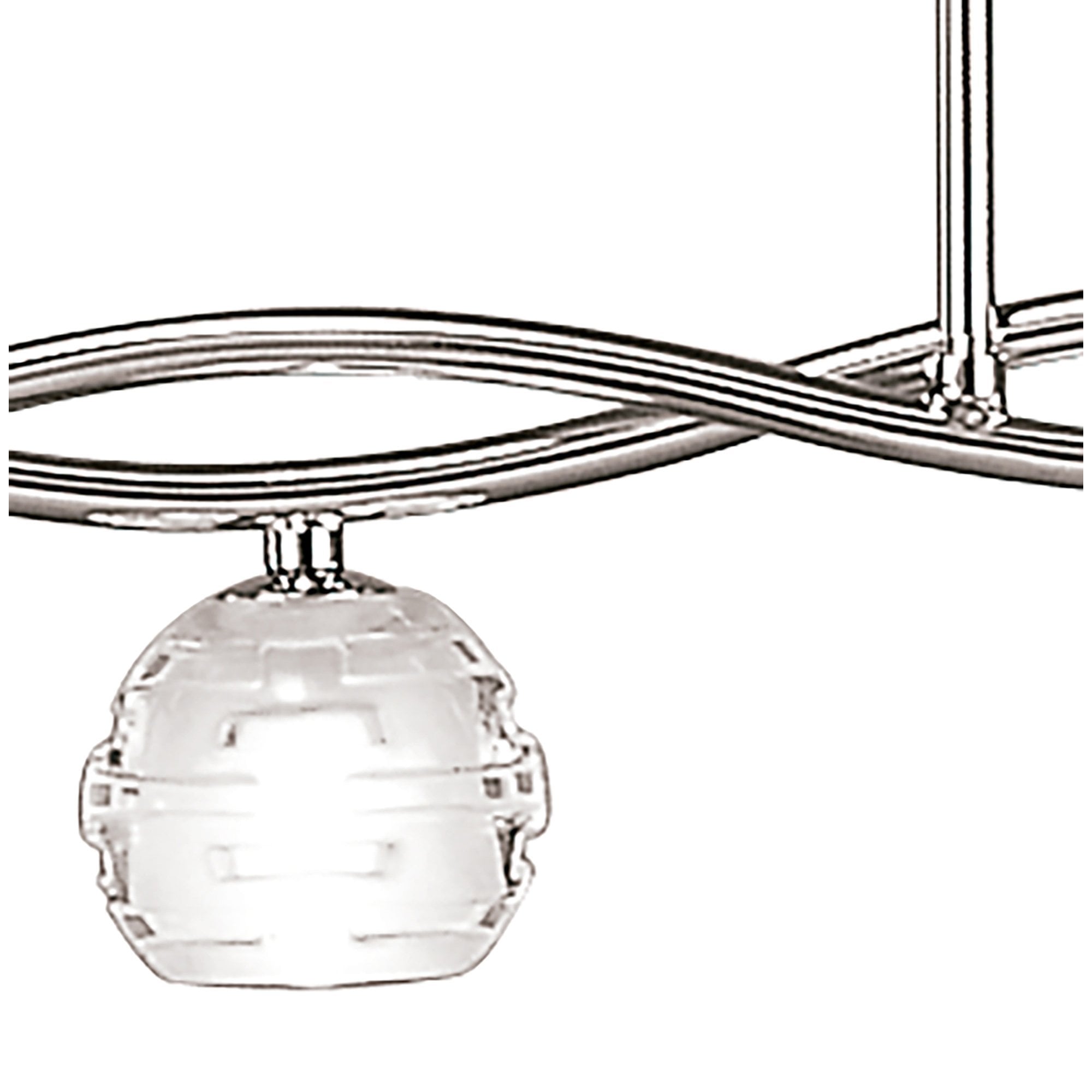 M0081 Dali Telescopic Pendant Line 5 Light G9 Polished Chrome