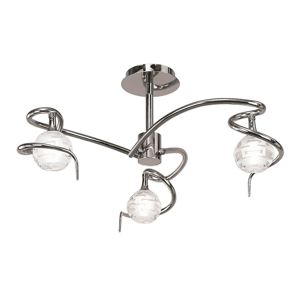 M0088 Dali Semi Flush 3 Light G9 Polished Chrome