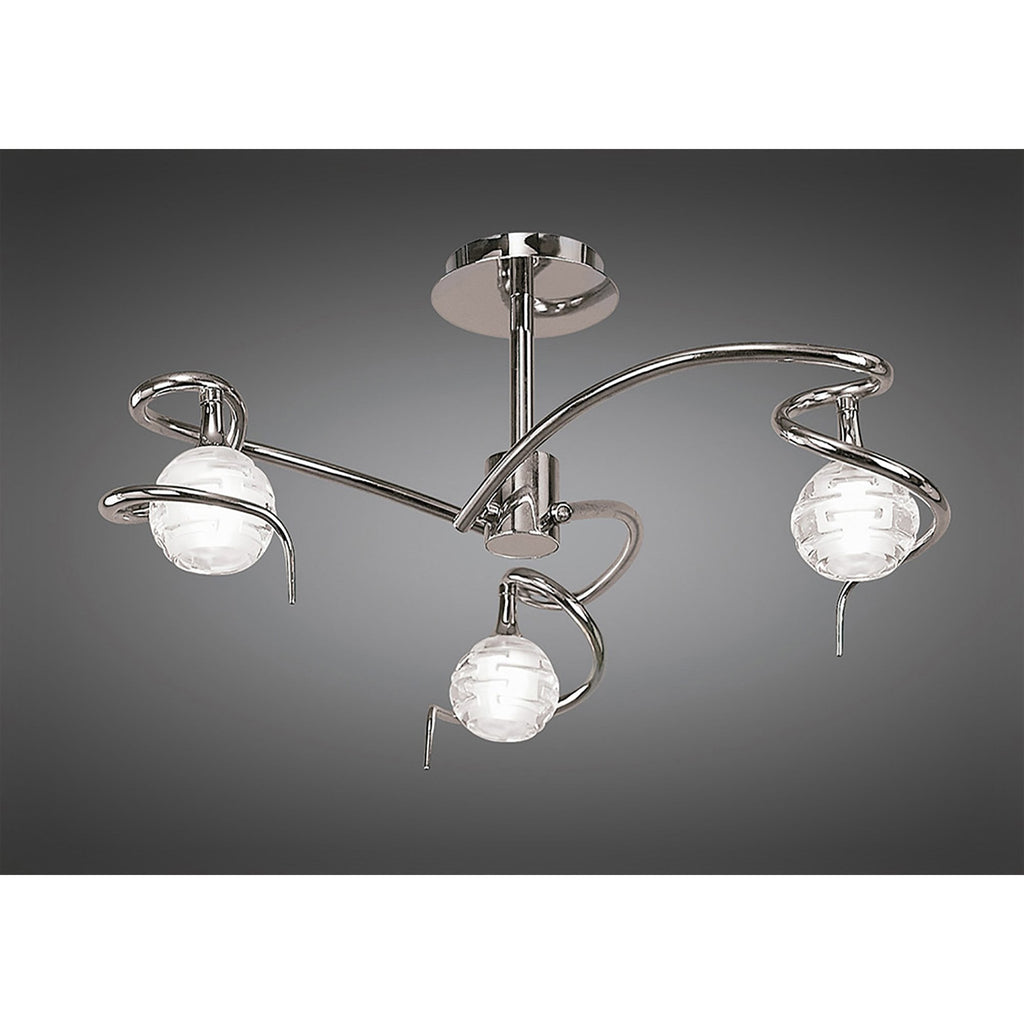 M0088 Dali Semi Flush 3 Light G9 Polished Chrome