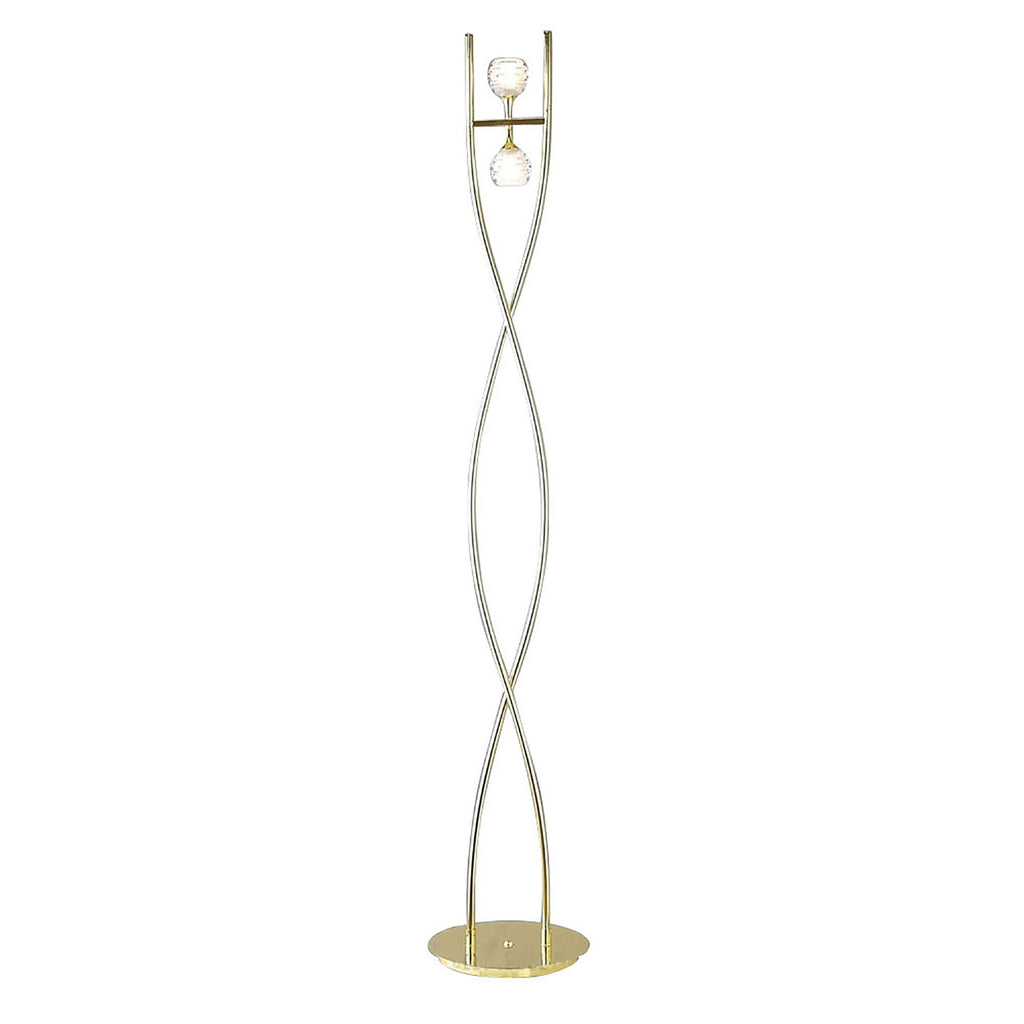 M0101PB Dali Floor Lamp 2 Light G9 Polished Brass