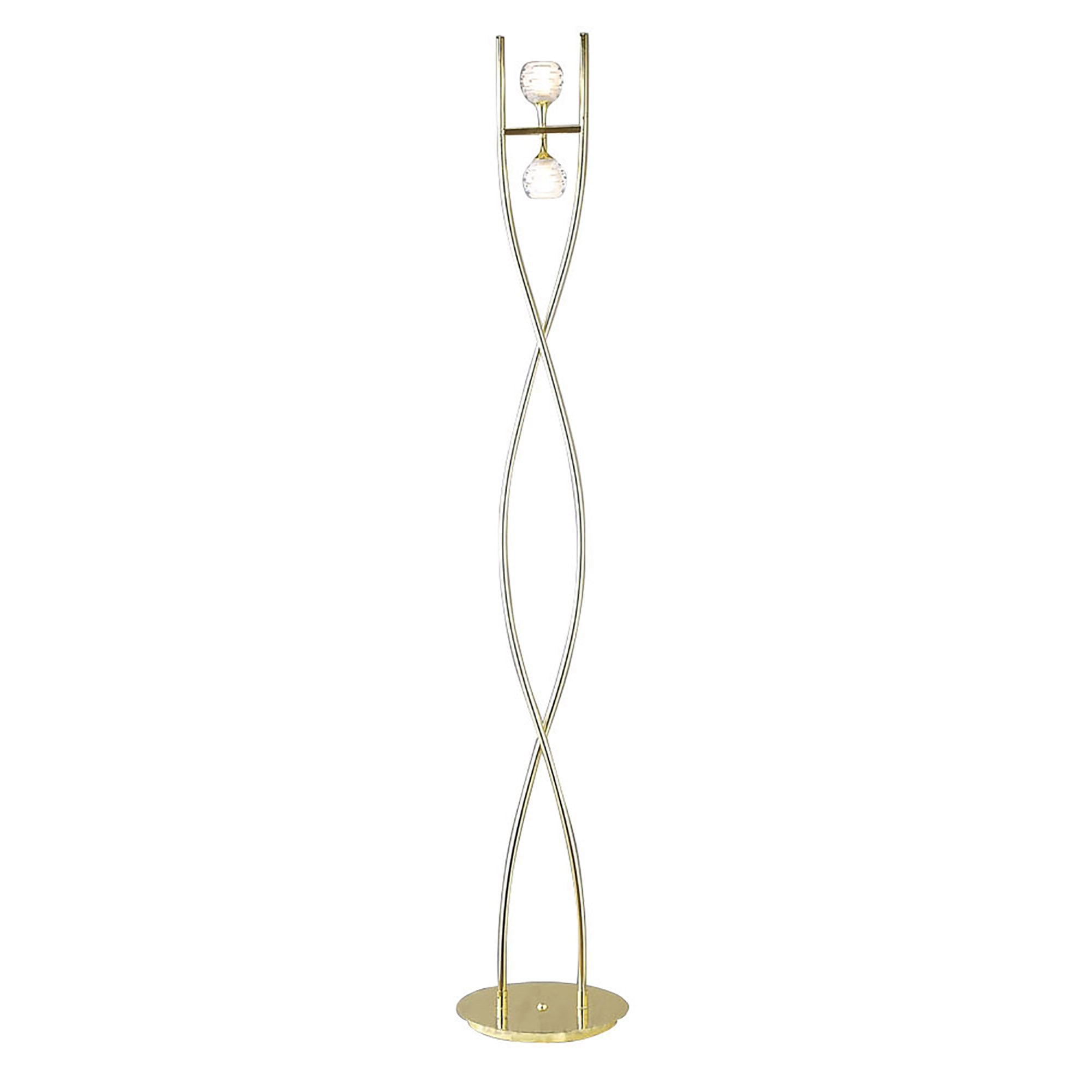 M0101PB Dali Floor Lamp 2 Light G9 Polished Brass