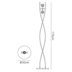 M0101PB Dali Floor Lamp 2 Light G9 Polished Brass