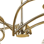 M0079PB Dali Telescopic Pendant Convertible To Semi Flush 6 Light G9 Polished Brass