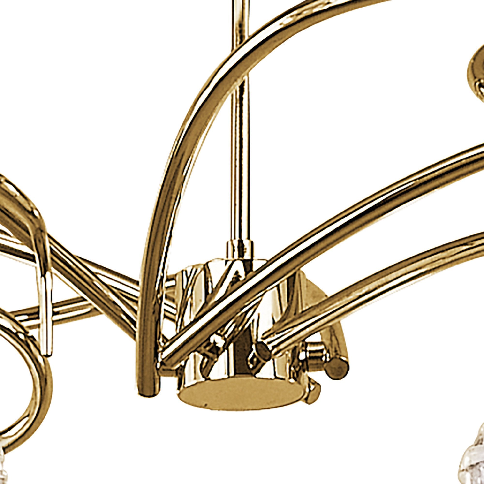 M0079PB Dali Telescopic Pendant Convertible To Semi Flush 6 Light G9 Polished Brass