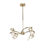 M0080PB Dali Telescopic Pendant Convertible To Semi Flush 4 Light G9 Polished Brass