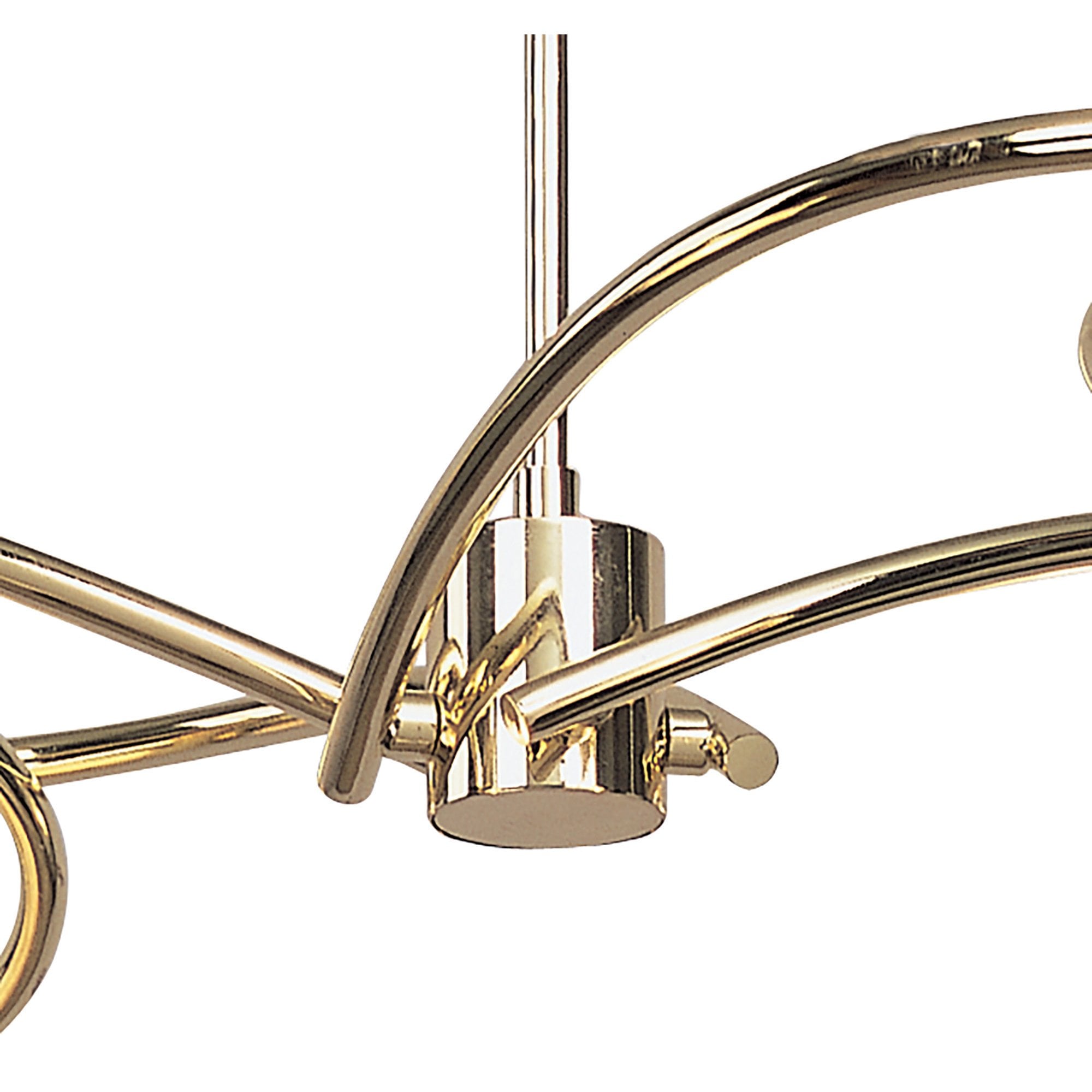 M0080PB Dali Telescopic Pendant Convertible To Semi Flush 4 Light G9 Polished Brass