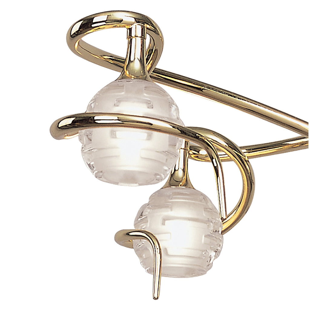 M0080PB Dali Telescopic Pendant Convertible To Semi Flush 4 Light G9 Polished Brass