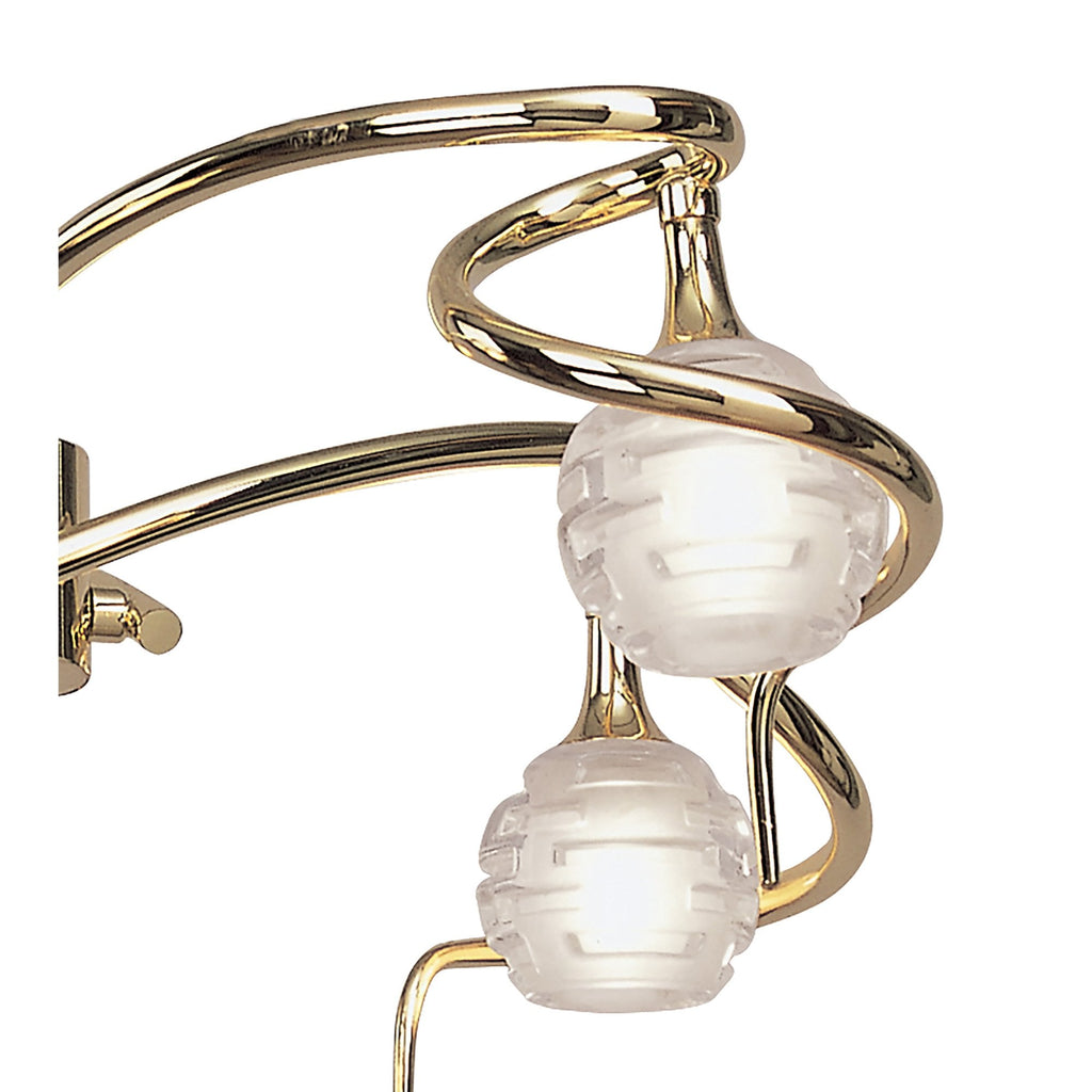 M0080PB Dali Telescopic Pendant Convertible To Semi Flush 4 Light G9 Polished Brass