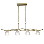 M0082PB Dali Telescopic Linear Pendant Line 4 Light G9 Polished Brass