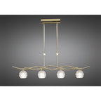 M0082PB Dali Telescopic Linear Pendant Line 4 Light G9 Polished Brass