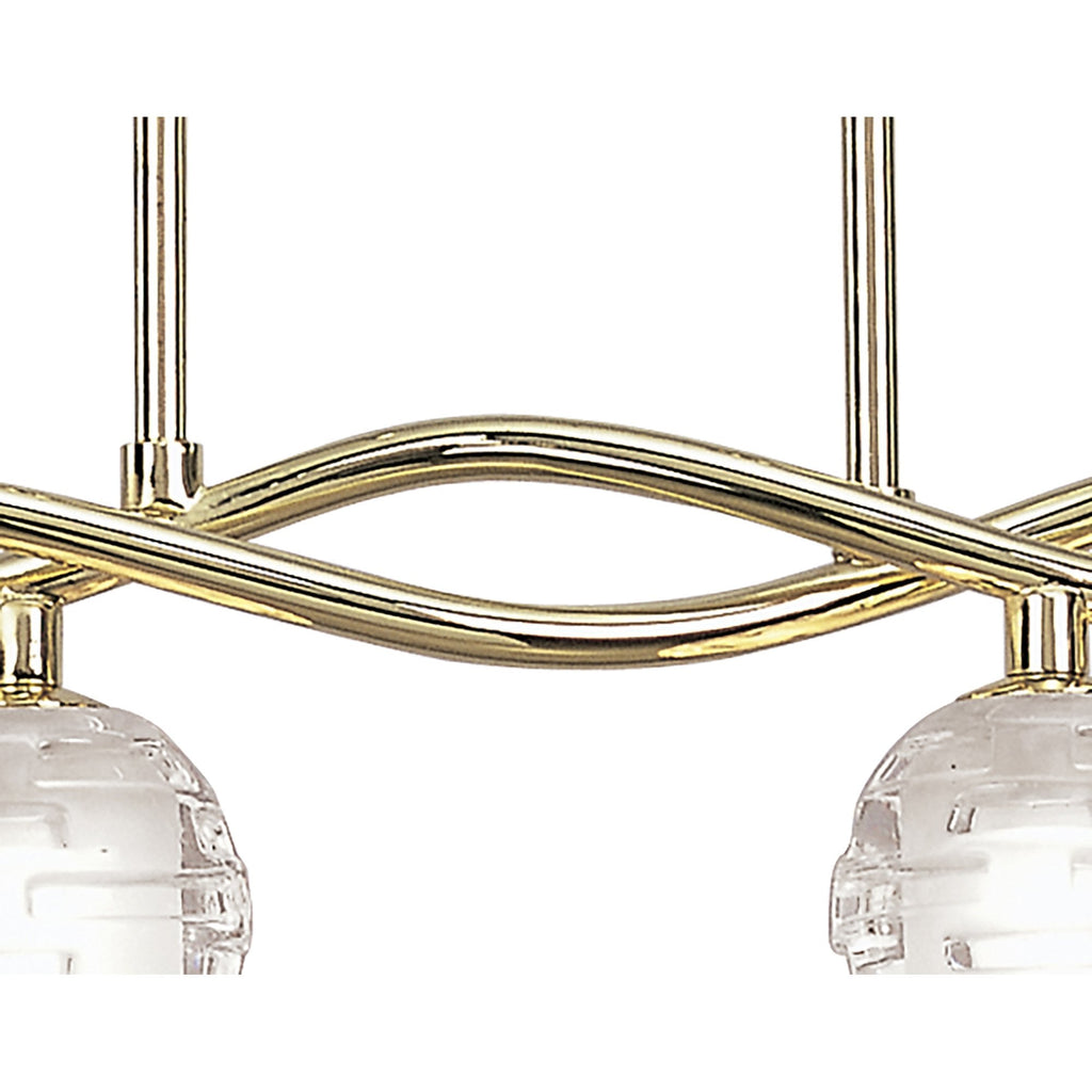 M0082PB Dali Telescopic Linear Pendant Line 4 Light G9 Polished Brass