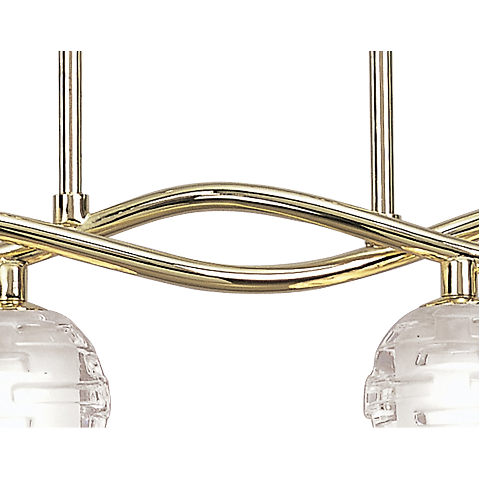 M0082PB Dali Telescopic Linear Pendant Line 4 Light G9 Polished Brass