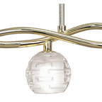 M0082PB Dali Telescopic Linear Pendant Line 4 Light G9 Polished Brass