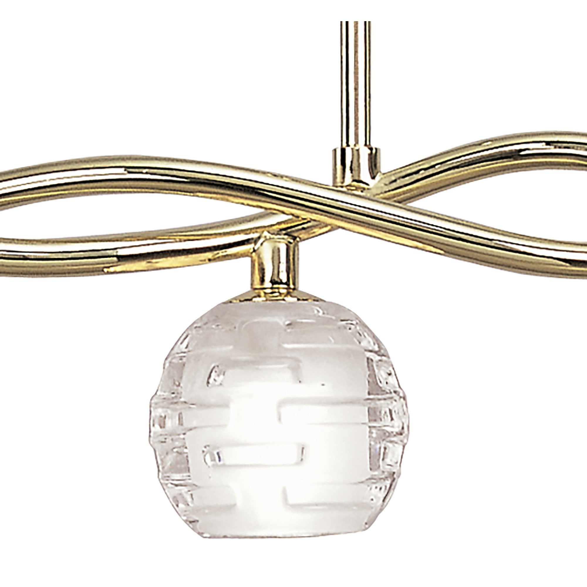 M0082PB Dali Telescopic Linear Pendant Line 4 Light G9 Polished Brass