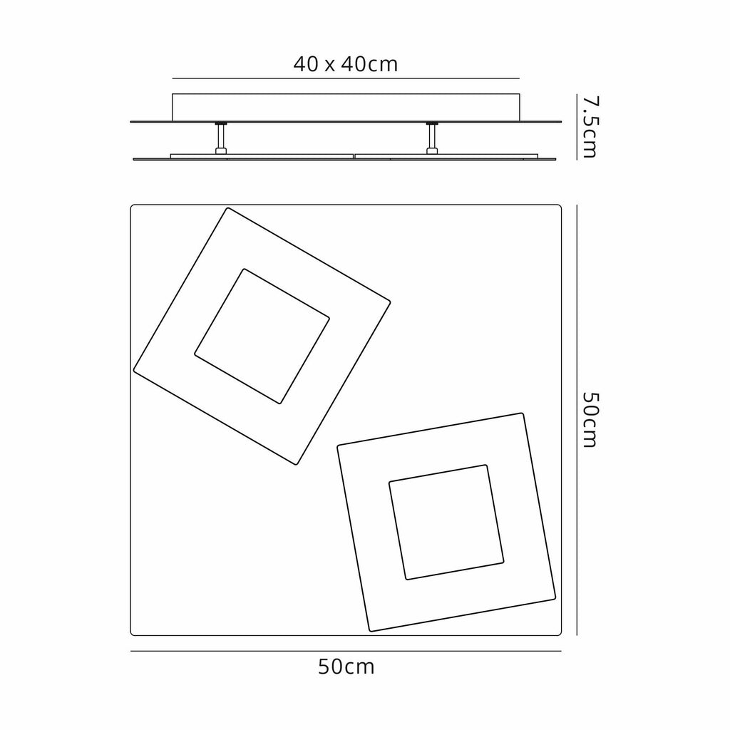 M8160 Dalia 50cm Ceiling 48W LED White