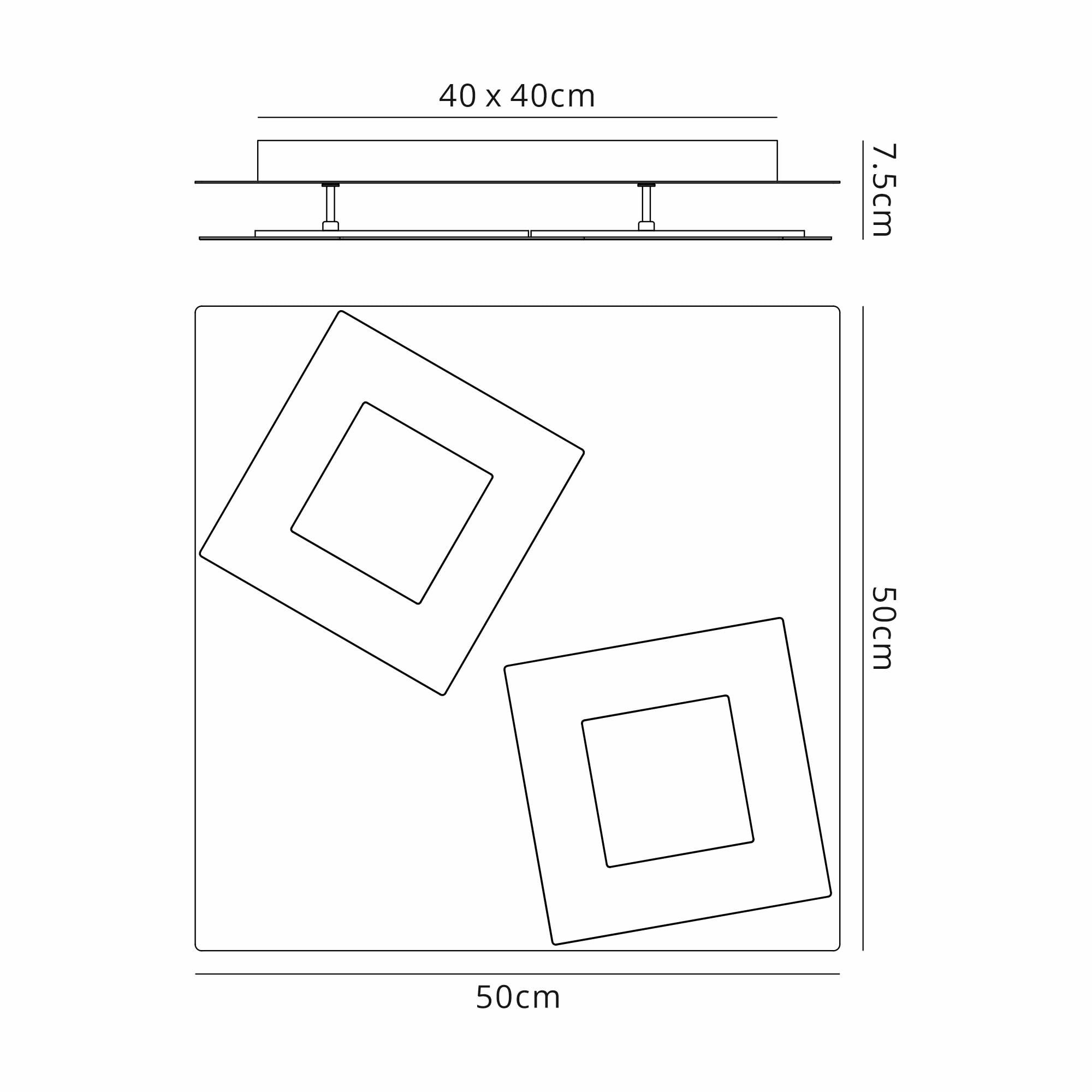 M8160 Dalia 50cm Ceiling 48W LED White