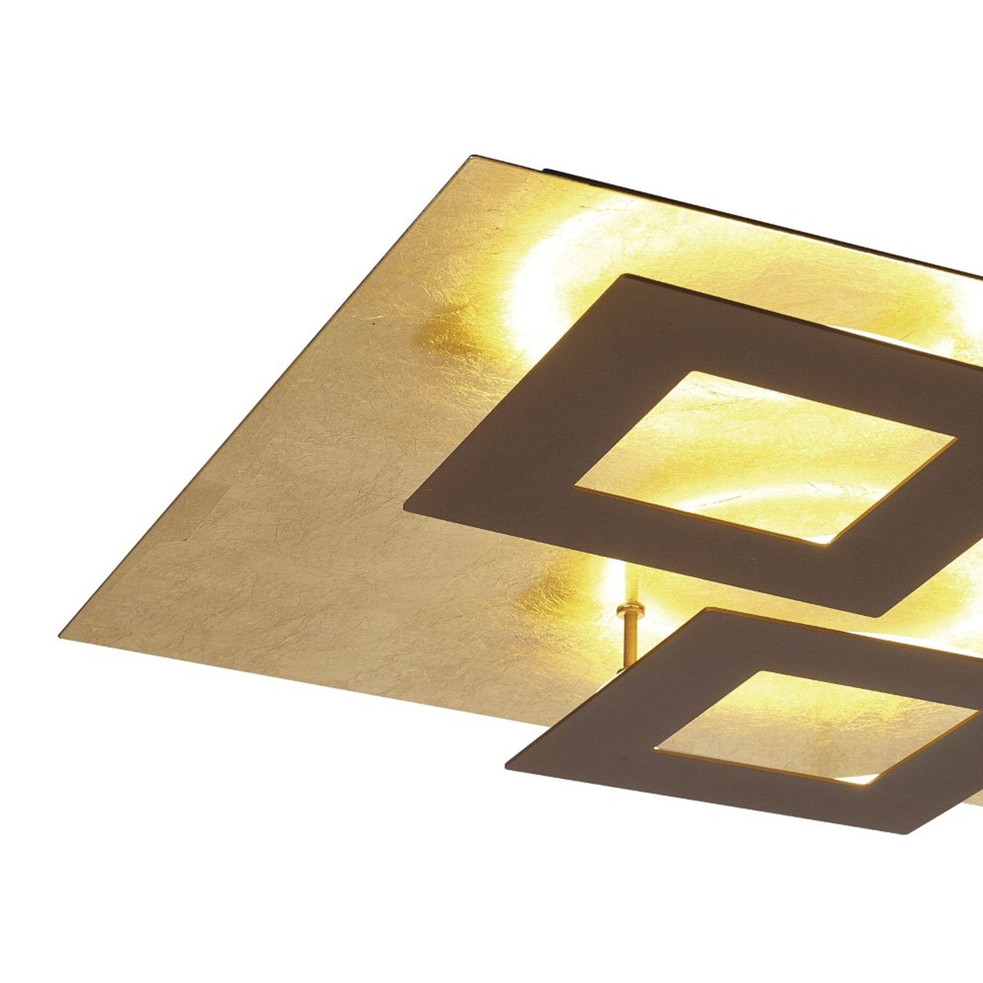 M8163 Dalia 50cm Ceiling 48W LED Gold/Rust Brown