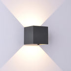 M6520 Davos Outdoor Square Wall Lamp 2 x 6W LED Anthracite