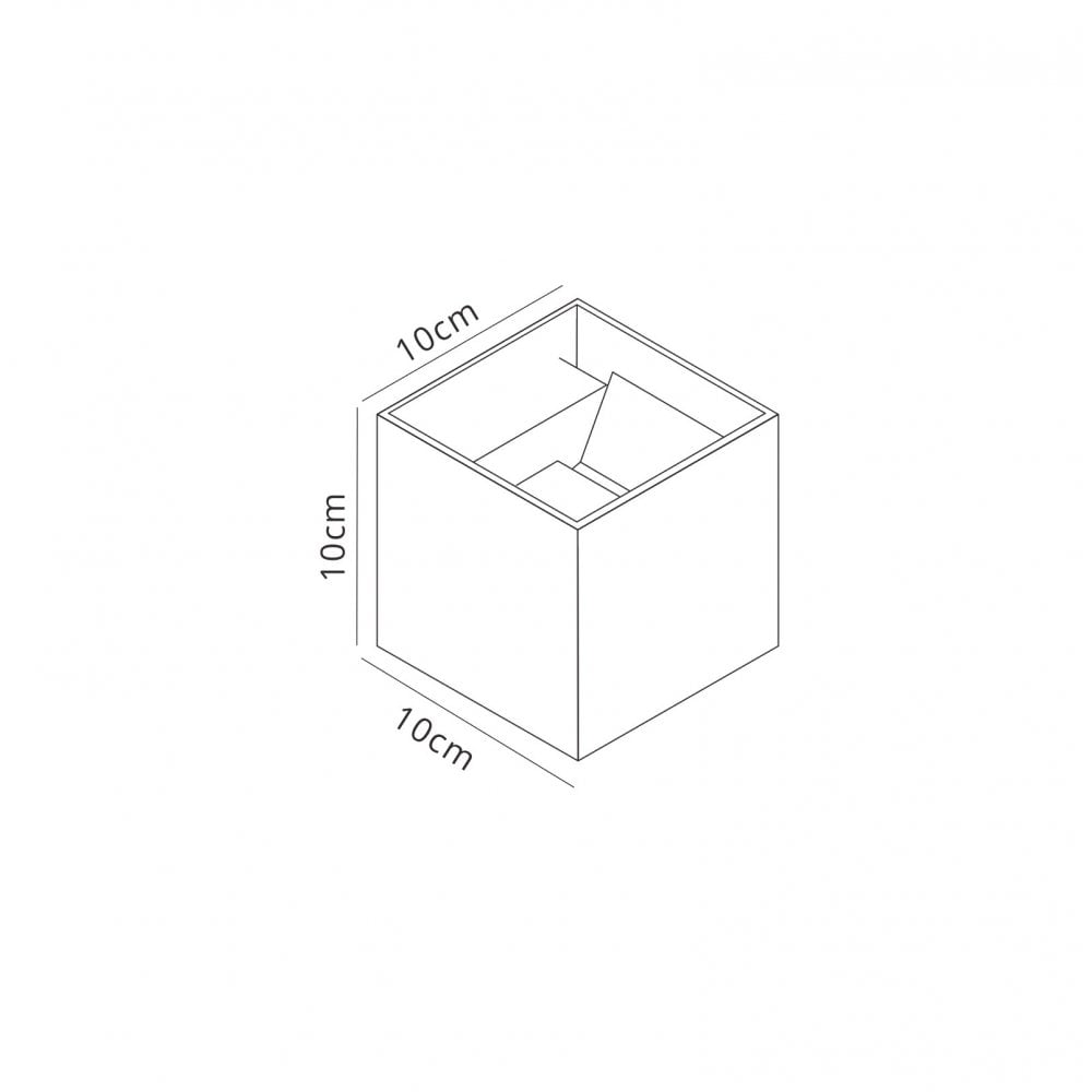 M6521 Davos Outdoor Square Wall Lamp 2 x 6W LED Sand White