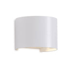 M6523 Davos Outdoor Round Wall Lamp 2 x 6W LED Sand White