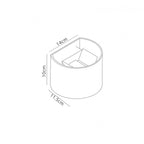 M6523 Davos Outdoor Round Wall Lamp 2 x 6W LED Sand White