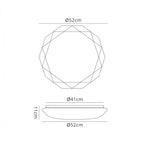 M5970 Diamante II Ceiling 51.5cm Round 54W LED
