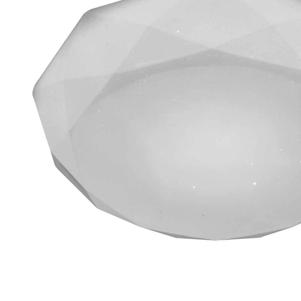 M5111 Diamante Flush Ceiling 21W LED White Acrylic