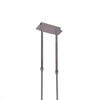 M0387 Duna E27 Linear Pendant 3 Light L1 Bar Polished Chrome White Acrylic
