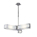 M0391 Duna E27 Pendant 3 Light L1 Polished Chrome/White Acrylic