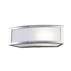 M0393 Duna E27 Wall Lamp 1 Light E27 Polished Chrome/White Acrylic