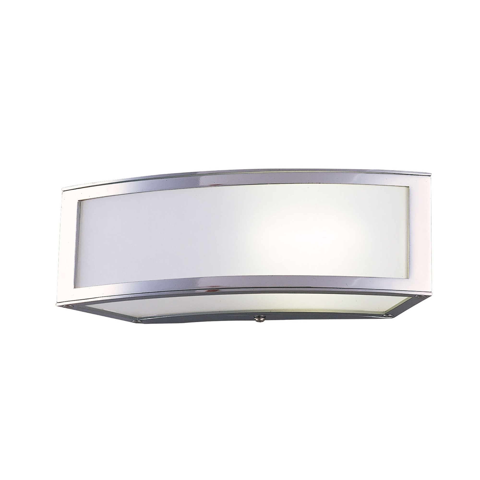 M0393 Duna E27 Wall Lamp 1 Light E27 Polished Chrome/White Acrylic