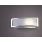 M0393 Duna E27 Wall Lamp 1 Light E27 Polished Chrome/White Acrylic