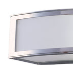 M0393 Duna E27 Wall Lamp 1 Light E27 Polished Chrome/White Acrylic