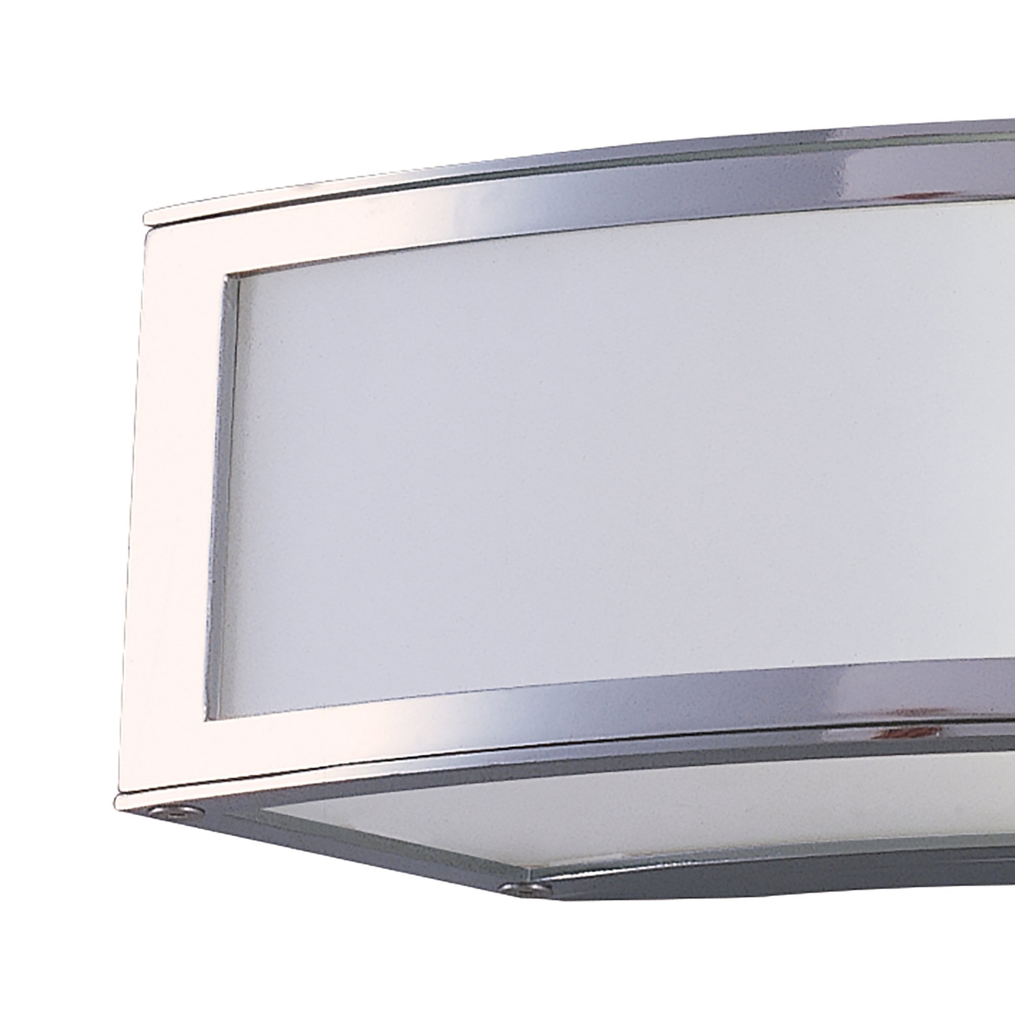 M0393 Duna E27 Wall Lamp 1 Light E27 Polished Chrome/White Acrylic