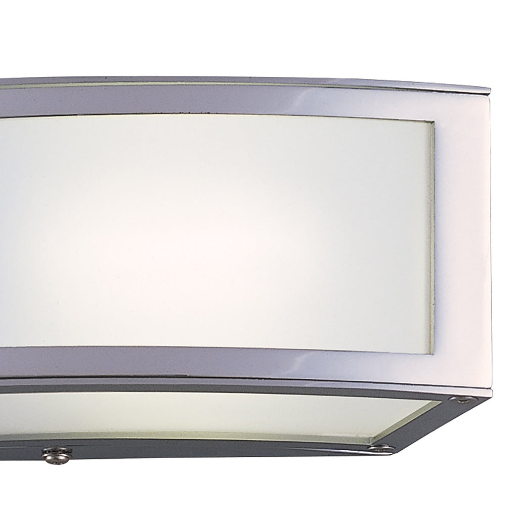 M0393 Duna E27 Wall Lamp 1 Light E27 Polished Chrome/White Acrylic