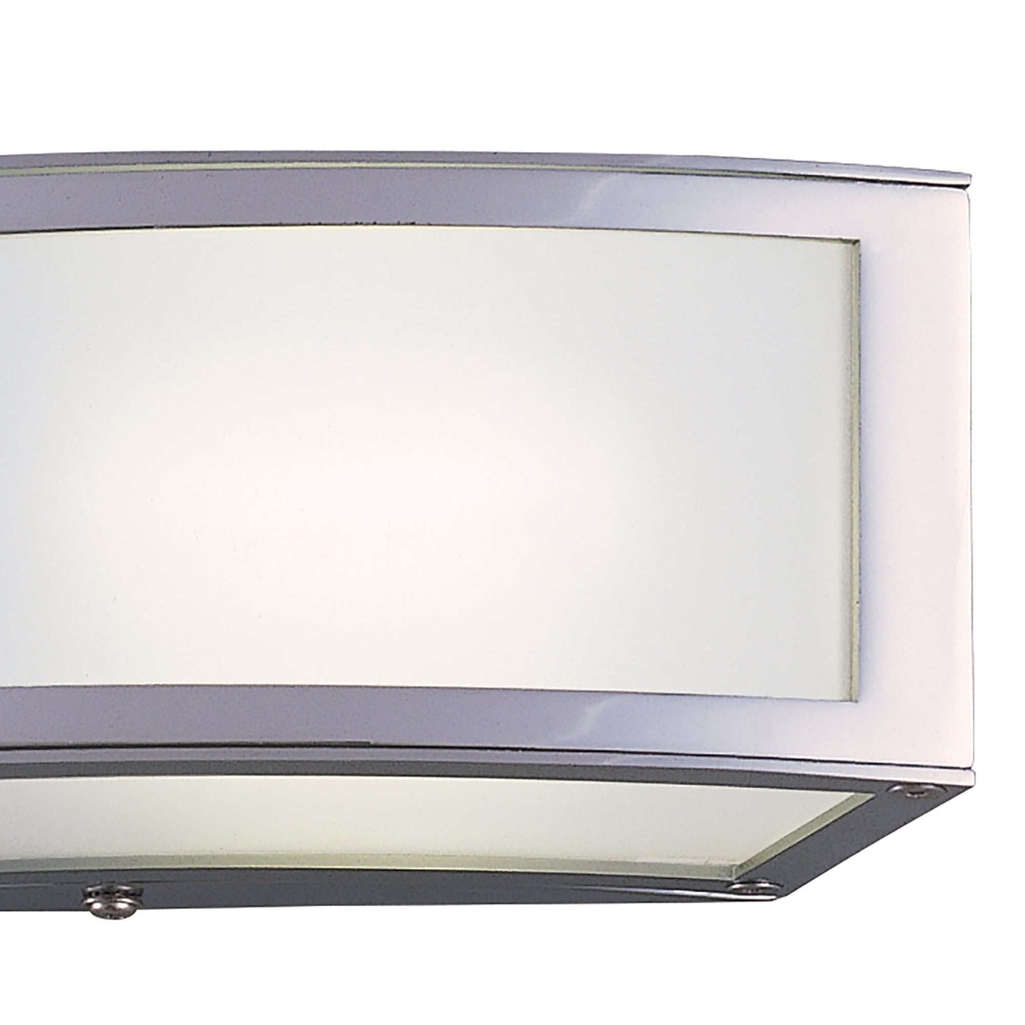 M0393 Duna E27 Wall Lamp 1 Light E27 Polished Chrome/White Acrylic